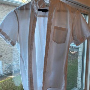 JCREW MEN's Slim Oxford White Short-Sleeve Dress S